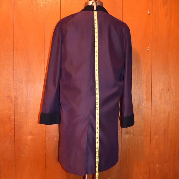 London Fog Womens Plum Coat Zippered Liner Size S Regular Raincoat Jacket Purple - Picture 8 of 13